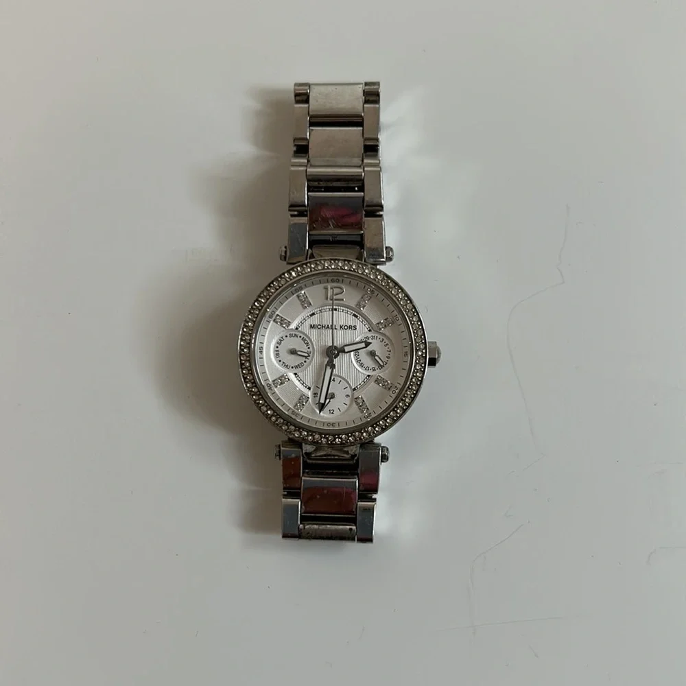 Michael Kors Parker Multi Function Silver Ladies Watch